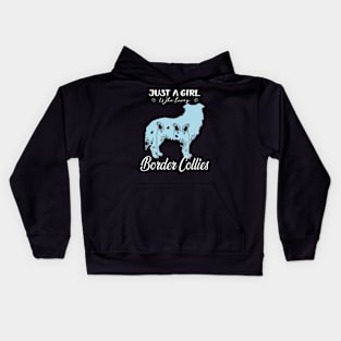 Just A Girl Who Loves Border Collies Shows Off Intelligence on Bold Tee Kids Hoodie